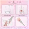 heemeei Nail Dust Brush with Shiny Rhinestones, Dust Brush for Nails, Fluffy Nail Duster Brush for Acrylic Nails Powder Remover, Acrylic Cleaning Brush Acrylic Nail Tools