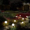 INCX Solar Lights Outdoor, 8 Pack Solar LED Globe Light Waterproof, Garden Lights Solar Powered for Yard Patio Walkway Landscape In-Ground Spike Pathway Cool White