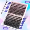 DIY Lash Extension Kit,320PCS 30D+40D 9-16mm Mix Lash Clusters Kit With Bond and Seal and Remover, D Curl Eyelash Extension Kit, Natural Look Individual Lashes for Lash Extension Beginners