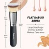 Bueart Design Flat Top Buffing Foundation makeup Brush ULTRA SOFT DENSE Kabuki Make up Brush for Liquid, Cream, Mineral Powder Blending, Flawless Face Brush makeup Brushes