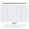 12pairs Disposable Airbrush Brow Sticker Microblading Eyebrow Stencil Brow Guide Auxiliary Template Brow Shape Tapes Makeup Tool (Type C)