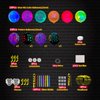 173 Pack Glow Neon Party Supplies Glow Sticks Party Decorations Black Light Reactive Decor Set - Fluorescent Banner, Neon Garlands, Glow in The Dark Balloons, Graffiti Tablecloth, Light Up Sticks