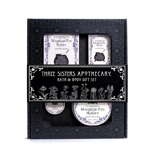 Three Sisters Bath & Body Boxed Gift Set (California Mission Fig and Honey)