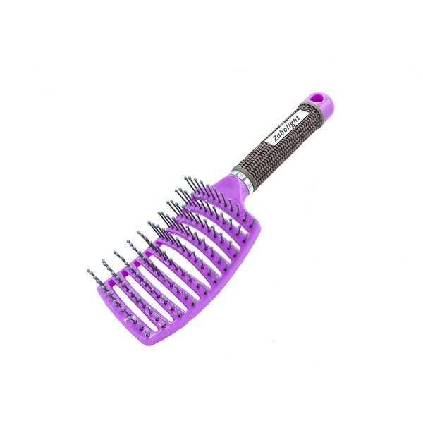 Zabolight Vent Hair Brush Vented Detangling Hair Brush for Thick Long Curly Hair, Curved Fast Blow Drying Brush for Women & Men (Purple)
