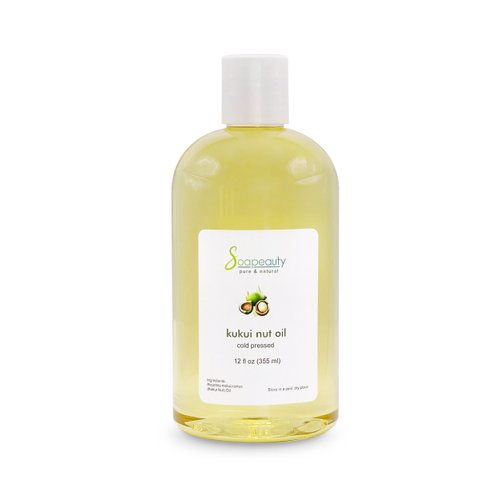 Soapeauty Kukui Nut Oil | 100% Pure & Natural | Cold Pressed | Moisturizing Oil for Skin, Hair, and Soap Making | 12 fl oz