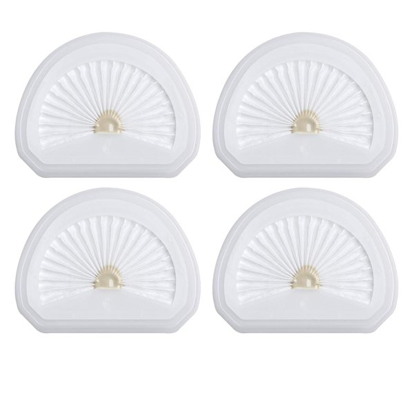 4Pack VLPF10 Replacement Filters Compatible with Black and Decker Hand Vacuum Filter Model # HLVA320J00 HLVA315j & N575266