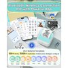 HiHTV Sticker Printer - Mini Sticker Maker Machine with 3 Roll Tapes, Bluetooth Portable Inkless Printpods Pocket Printer for Kids Study Notes, Anatomical Diagrams, Photos, Kids Gift