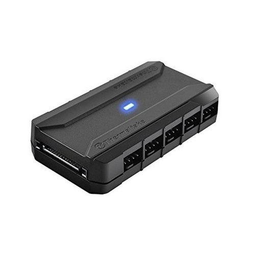 Thermaltake Commander FP SATA Powered 10 Port 4-Pin PWM Fan Hub AC-023-AN1NAN-A1, 3.2 x 1.7 x 0.7 inches