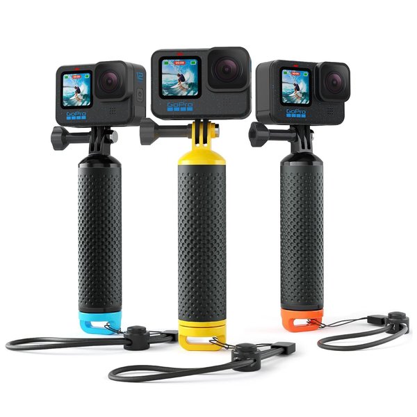 Sametop Floating Hand Grip Waterproof Handle Compatible with GoPro Hero 12, 11, 10, 9, 8, 7, 6, 5, 4, Session, 3+, 3, 2, 1, Hero (2018), Fusion, Max, DJI Osmo Action Cameras (Yellow)