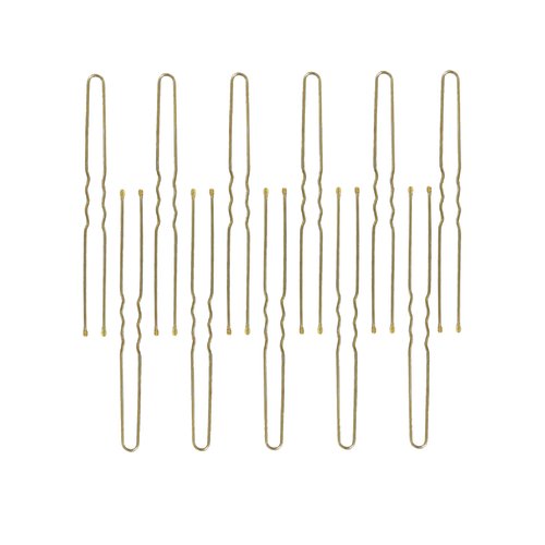 ForPro Professional Collection Hair Pins (320-Count Approx), Blonde, 3" L, Ball-Tipped, Crimped, Non-Damaging, 1 Lb.