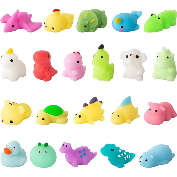 Squishies, 21 Pack Mochi Squishy Toys, Slow Rising Dinosaur Mini Squishys Animal Squishies, Kids Party Favors, Pinata Goodie Bags Stuffers, Treasure Box Toys, Stress Reliever Sensory Fidget Toys Bulk