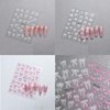 3sheets 5D Embossed Bow Nail Stickers for Nail Art Self-Adhesive Bow Nail Decals White Pink Bow Nail Art Stickers Design Cute Bow Nail Art Supplies for Women Girls