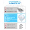 Nail Soaking Bowl, Soak Off Gel Polish Dip Powder Remover Manicure Bowl with Triangle Cuticle Peeler and Stainless Steel Cuticle Pusher Nail Art Tool (Blue-1Piece)