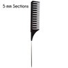 Highlighting Combs - Set of 4 Black Highlight Combs - Foiling Combs for Highlighting - Pin Tail Comb for Precise Sectioning - Weaving Combs for Highlighting - Salon Combs Pack