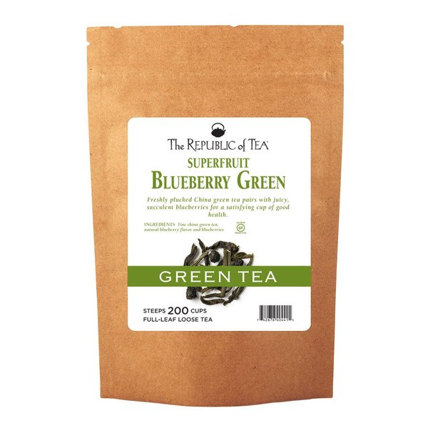 The Republic of Tea Blueberry Green Tea Full-Leaf Tea, 1 Pound / 200 Cups