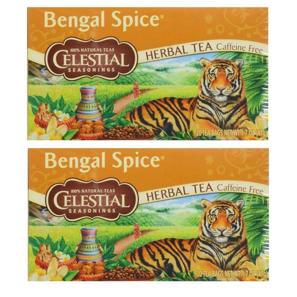 Celestial Seasonings Herbal Tea, Bengal Spice 20 Count (Pack of 2)