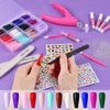 TsMADDTs Press on Nails Long Coffin Fake Nails Set with 12 Packs Acrylic Ballerina False Nails with Glue,Files,Stickers for Nail Art DIY,12 Colors Glue On Nails