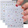 Shiny Moon Star Nail Stickers for Nail Art 3D Glitter Crystal Nail Decals Gold Silver Nail Art Stickers Self-Adhesive Luxury Rhinestones Stars Charms Nail Design Stickers for DIY Nail Supplies Women
