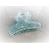 Generic Medium blue marbled acrylic and metal hair claw clip
