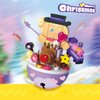 MEIEST 4 PCS Christmas Building Blocks Sets,Festival Bricks Tumbler Toys for Kids,Cute Xmas Gifts & Home Decor
