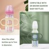 3 Pack Bottle Handles Compatible with Dr Brown Narrow Baby Bottles and Wide-Neck Bottles Non-Slip Easy Grip Handles - BPA-Free Food Grade Silicone Dishwasher Safe - Milk White, Green, Pink