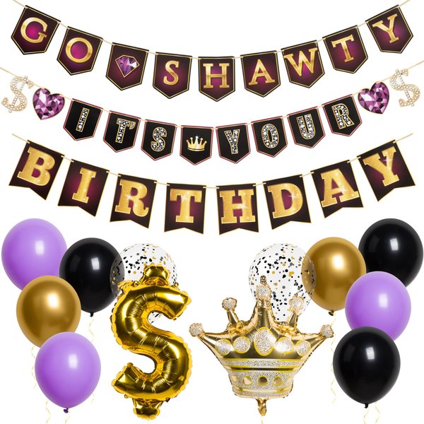 Pirese Go Shawty Its Your Birthday Decorations, It is Your Birthday Banner, Hip Hop Birthday Decorations, Funny Party Decorations, Go Shawty its Your Birthday Banner Decor