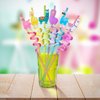 24 LLama Straws Party Favors for LLama Birthday Party Supplies with 2 Cleaning Brush