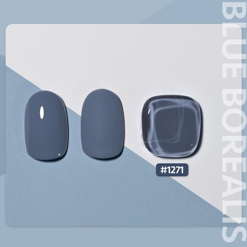 GAOY Blue Gel Nail Polish, 16ml Soak Off Gel Polish, UV Light Cure for Nail Art DIY Manicure at Home, 1271 Blue Borealis