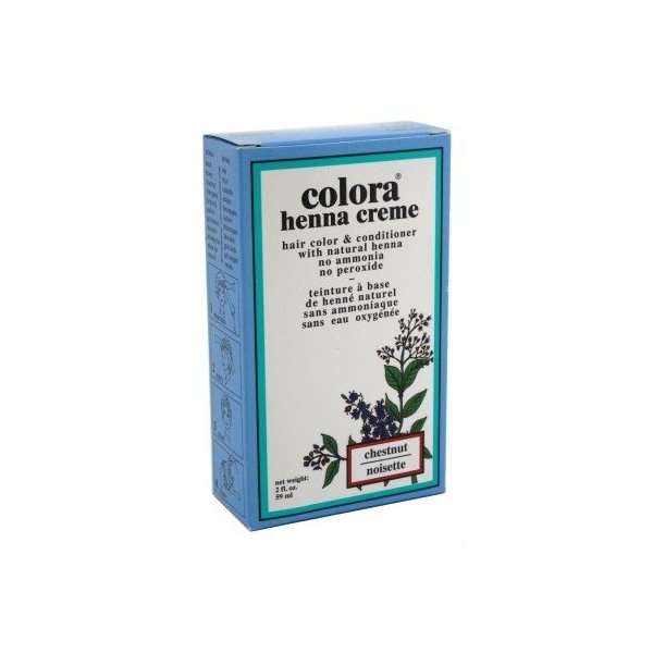 Colora Henna Creme Hair Color Chestnut 2 Ounce (59ml) (6 Pack)