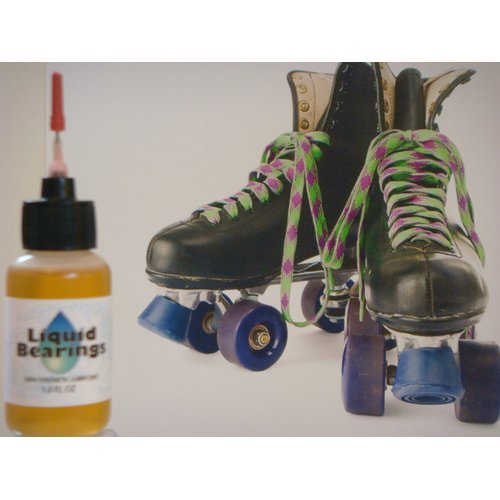 Liquid Bearings, 100%-Synthetic Oil for Roller Skates, Makes Them Faster!! Also Quieter and Smoother, Prevents Rust When Bearings get Wet!