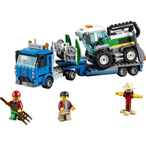 City Great Vehicles Harvester Transport Construction Set, Toy Truck & Minifigures, Farm Toys for Kids