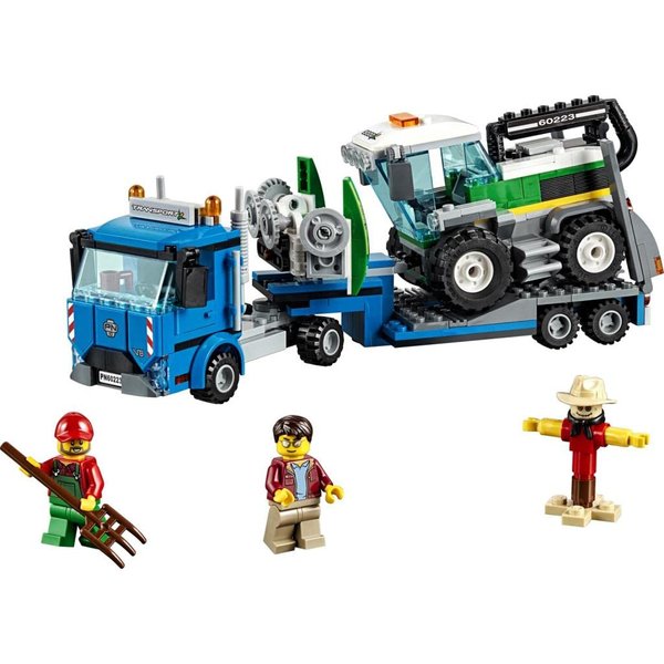 City Great Vehicles Harvester Transport Construction Set, Toy Truck & Minifigures, Farm Toys for Kids