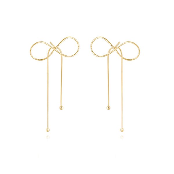 Reffeer 925 Sterling Silver Bow Drop Earrings Dangle for Women Girls Bowknot Dangle Earrings Studs (B-Yellow)