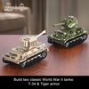 HI-REEKE Tank Building Block Set, T-34 & Tiger Panzer WW2 Military Toy for Boy