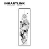 INKARTLINK Temporary Tattoos, Semi Permanent Tattoo Adult Art Design Waterproof Temp Tattoo Party Favors Tattoo Stickers Realistic Look, No Adhesive, Lasts 1-2 Weeks Black (Atlas)