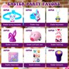 108 Pcs Easter Party Favors for Boy Girl Easter Assorted Toys Bulk Easter Bunny Bracelets Stickers Stampers Keychains Easter Basket Stuffers Fillers Gifts for Easter Classroom Exchange Prizes Supplies