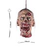 Yarstar Halloween Zombie Head Pendant Simulated Dead Head Bloody Dead Body Parts Horrible Hanging Severed Head Decorations Scary Halloween Props Decorations Haunted House Props Decorations