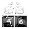 Ziciner 12 PCS Car Steering Wheel Button Cover, Aluminum Alloy Switch Button Cover Inner Decoration Trim for ML GL GLK GLA CLA CLS SL A B C E G Class, Car Interior Accessories