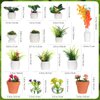 IMIKEYA Miniature Dollhouse Plant Flowers: 15pcs Mini Dollhouse Potted Plants Artificial Tiny Plants Fake Greenery Ornament Potted Plant Flower Model Micro Landscape Dollhouse Furniture Decor