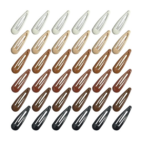 36 Pieces Snap Hair Clips,2 Inch Metal Bb Barrettes Water Drop No Crease Hair Clips for Girls,Flat Hair Clips Slides Accessories Styling,Hair Barrettes for Women Fine Hair,Toddler Hair Clips