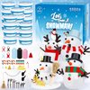 18 Pack Build a Snowman Kit, Snowman Kit DIY Winter Decorations Indoor, Christmas Snowman Crafts for Kids Bulk, Creative Kids Air Dry Clay Modeling Crafts Kit for Christmas Kids Gifts Favor Supplies