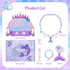 Belle&Birdie Little Girl Purse with Mermaid Toys, Toddler Purse with Pretend Play Toys, 6 Pcs Dress Up Jewelry Accessories for Girls, Kids, Toddler