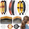 18 Pieces Banana Hair Clips Hair Comb Clips Classic Banana Clips Plastic Twist Hair Side Combs Accessories with 11/29 Teeth Ponytail Banana Hair Clips for Women Girls