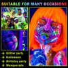 QIUFSSE Glow in the Dark Face Paint and Body Paint Set,8 Tubes Neon Face Paint and Body Paint for Skin,UV Blacklight Paint for Kids Adults Neon Party Music Festivals Halloween Makeup