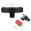 Arcade Button,100mm Massive Arcade Button with LED Convexity Console Replacement(100# White + three foot switch + LED light)