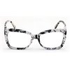 Women Big Lens Butterfly Reading Glasses - Fun Cateye Clear Lens Readers - Vintage Fashion (White Marble, 2.50)