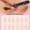 Maryton Nail File 100/180 Grit Emery Boards for Nails 12 PCS Professional Double Sides Washable Nail Files Kit for Acrylic Nails for DIY Salon Use (Black)