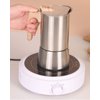 Sivaphe Stainless Steel Stovetop Espresso Coffee Maker 4 cups | Induction Support 10OZ Espresso Pot | Mocha Pot 200ml with Instructions(1 Cup=50ml)