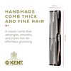 Kent 16TG Hair Dressing Table Comb Double Tooth, Graphite Fine/Wide Tooth Dresser Comb For Hair, Beard and Mustache, Coarse/Fine Hair Styling Grooming Comb for Men Women and Kids. Made in England