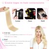 Evala tape in hair extensions human hair blonde tape in extensions 60 Platinum Blonde remy hair extensions tape in 20pcs 50g real human hair extensions seamless straight natural hair 18 inch